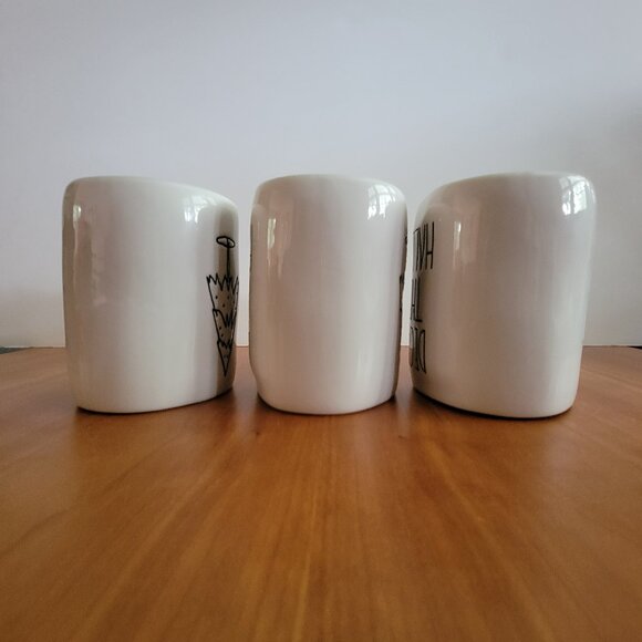 Three (3) Rae Dunn Ceramic Deck the Halls/Christmas Tree Mugs - Picture 8 of 10